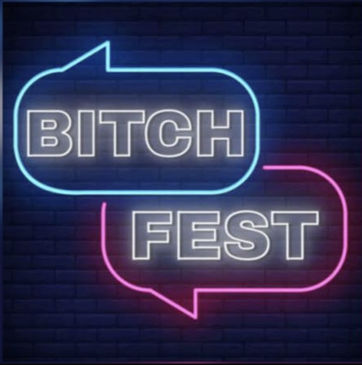 The original Bitch Fest group-chat neon sign